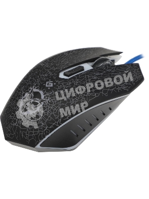 Мышь проводная Defender Shock GM-110L черный, 3200 dpi, USB, кнопки - 6