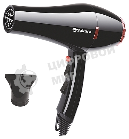 Фен SAKURA SA-4047BK Professional черный/розовое золото, 2000 Вт