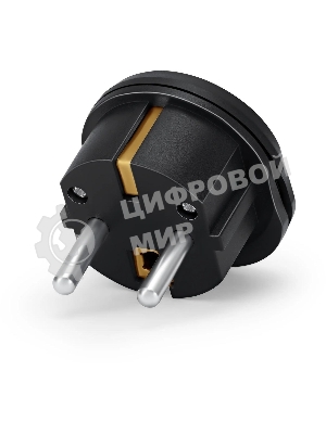 Адаптер-переходник Buro BU-PA01-B, 1 розетка, черный (пакет ПЭ)