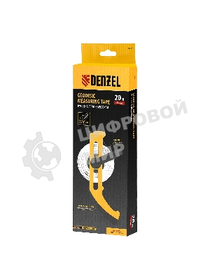 Рулетка геодезическая Denzel 20 м х 13 мм, открытый корпус, металлическая лента