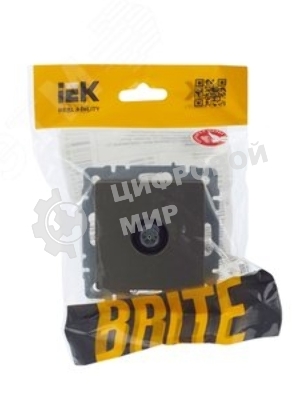 Розетка телевизионная оконечная IEK Brite РТВ11-0-БрШ (BR-A10-O-K37) СП шампань