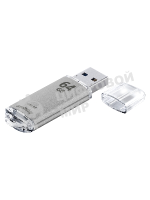 Флешка USB Smartbuy V-CUT SILVER (SB64GbVC-S3), 64Gb, USB 3.0, R/W 75/25, серебристый