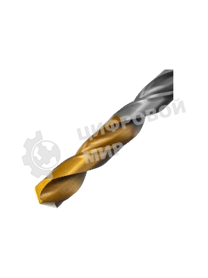 Сверло спиральное по металлу Denzel 9 x 125мм, Р6М5, Golden Tip
