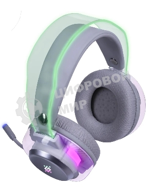 Гарнитура Defender Glitch белый, проводная, подсветка