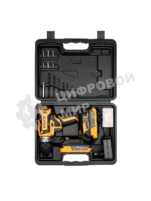 Дрель-шуруповерт Deko GCD20DU PRO, 20 В, 2 Ач, 42 Нм, щеточный