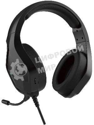 Гарнитура Oklick HS-L600G чёрный, проводная, USB, подсветка