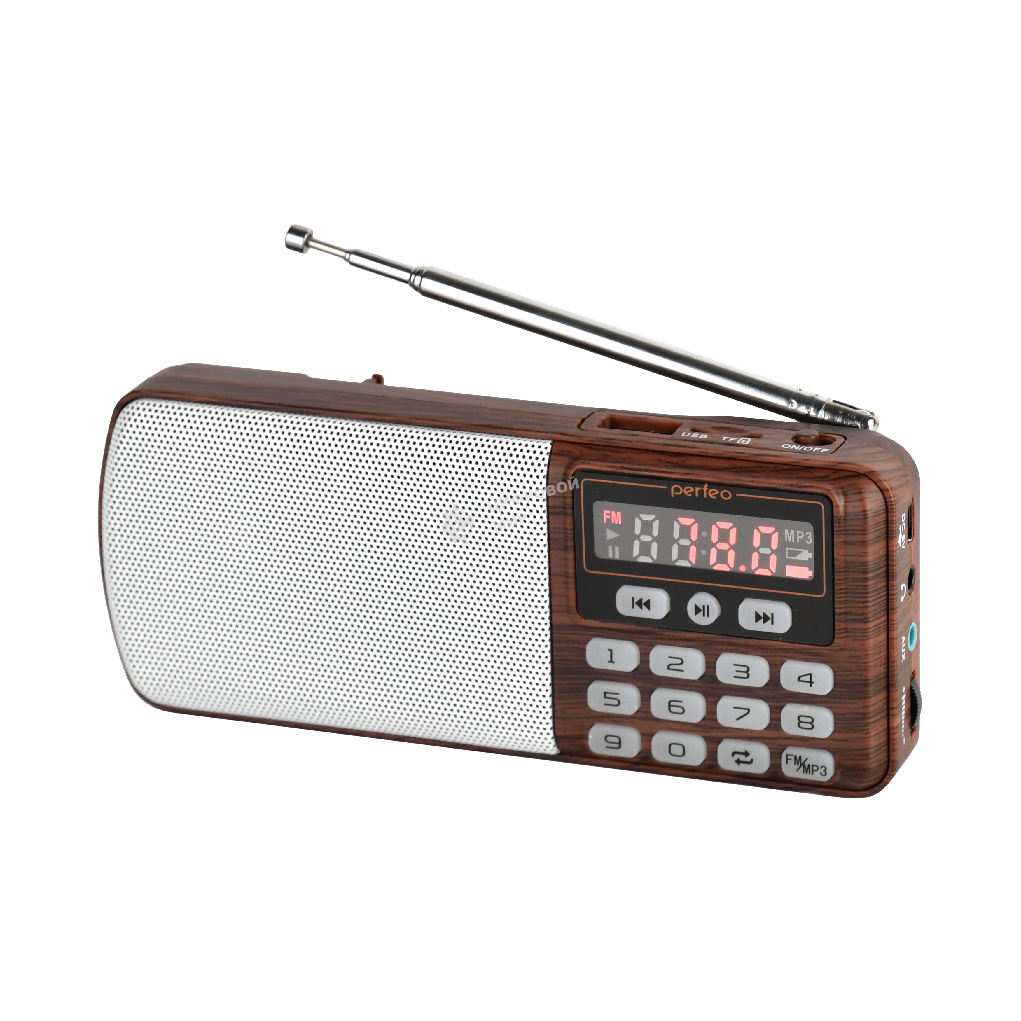 Радиоприемник PERFEO (PF_D0567) ЕГЕРЬ , коричневый