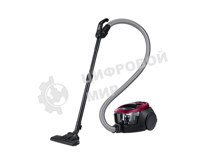 Пылесос Samsung VC18M31A0HP бордовый/черный, 380/1800 Вт, уборка сухая, пылесборник контейнер 2 л