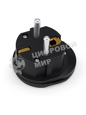 Адаптер-переходник Buro BU-PA01-B, 1 розетка, черный (пакет ПЭ)