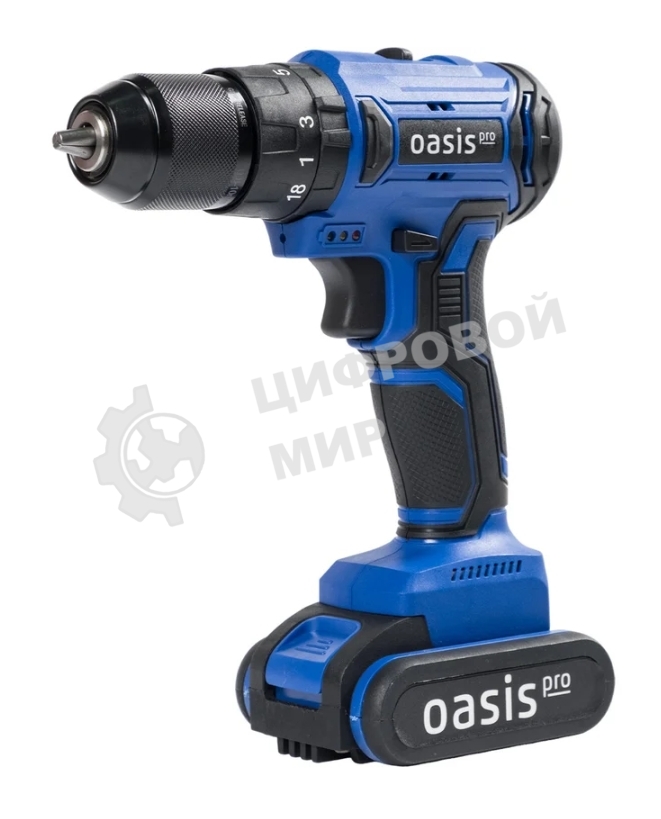 Дрель-шуруповерт Oasis ASU-12V Pro, 12 В, 2 Ач, 40 Нм, бесщеточный, ударный