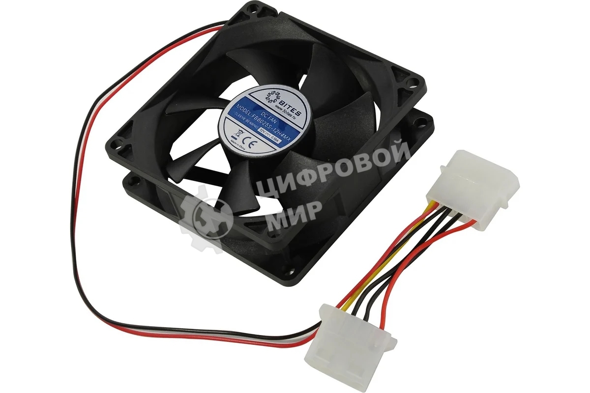 Вентилятор для корпуса 5bites FB8025S-12H4MX черный, 80 x 80 мм, 3000 об/мин, 30 дБ, 4 pin