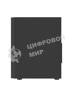 Компьютерный корпус Miditower ExeGate EVO-9211 (ATX, без БП, с окном, 2хUSB+1хUSB 3.0, HD аудио, черный, 1 вент. с RGb подсветкой)