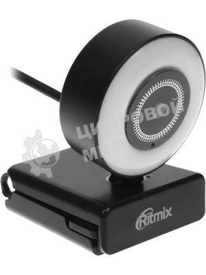 Веб-камера Ritmix RVC-250 2592x1944, 30 кадр/с, USB Type-A, микрофон, автоматическая фокусировка, универсальное крепление