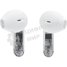 Наушники TWS JBL Tune Flex 2 призрачно-белый, вкладыши/внутриканальные (трансформер), Bluetooth, адаптивное шумоподавление