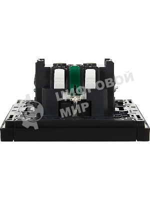 Розетка СП FORTE&PIANO FP113 16А с заземл. защ. шторки безвинт. крепл. черный IEK FP-R14-16-1-K02