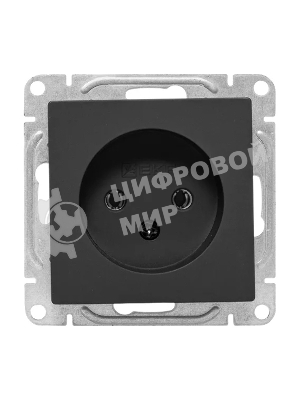 Розетка EKF UP1-SOB-100 СП Эпика 16А без заземл. без шторок механизм черный
