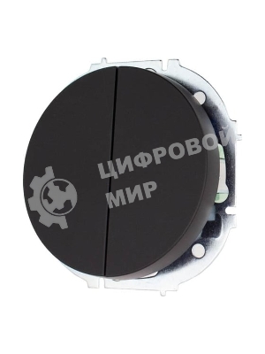 Выключатель 2-кл. СП OSEN 10А IP20 механизм черный бархат LEZARD 743-4288-101
