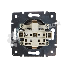 Механизм розетки 1-м СП KARINA термопласт с заземл. черный бархат LEZARD 707-4288-122B