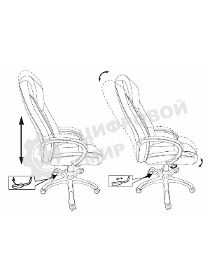 Кресло Бюрократ T-9922N Leather Venge Black черный, экокожа