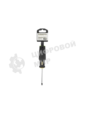 Отвертка Denzel PZ1x75 мм, S2, 3к рукоятка