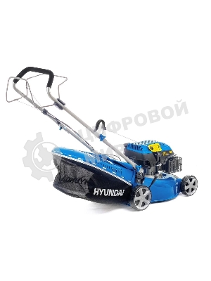 Бензиновая газонокосилка HYUNDAI L 4310S двигатель HYUNDAI ICV150,4-х такт, 3,5 л.с./149 см3, 43 см, 225-75 мм, 32 кг