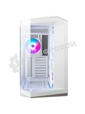Компьютерный корпус MSI MAG Pano 100R PZ WHITE, Mid Tower, ATX, 2xUSB 3.2 Gen 1, 1xUSB 3.2 Gen2 Type-C, 3x120мм ARGb Reverse Blade Fan, 1x120мм ARGb Fan, ARGb+PWM Control Board,Tempered Glass Window, Brown Box
