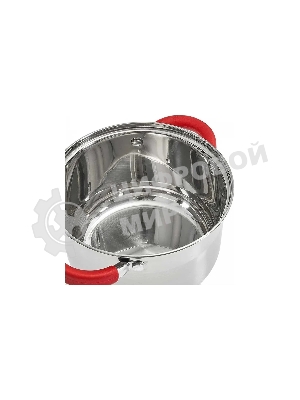 Кастрюля WEBBER BE-340/2 2,2 л, 16 см, нержавеющая сталь, индукция, со стеклянной крышкой