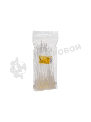 Хомут кабельный IEK UHH61-3-200-100 ХП1 3х200 белый с таб. 25х15 (уп. 100 шт)