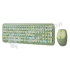 Комплект клавиатура+мышь Smartbuy 666395AG беспроводной, USB, 1000 DPI, зелёный