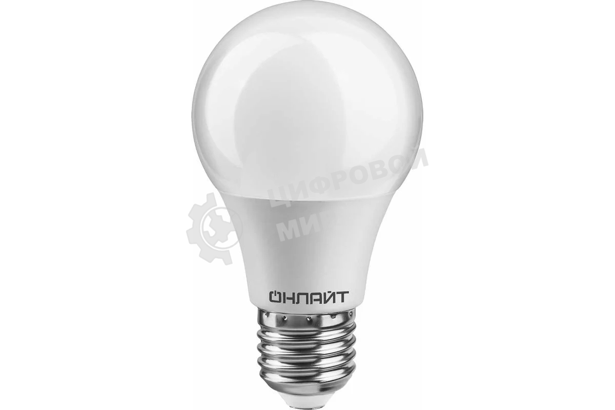 Лампа светодиодная ОНЛАЙТ 71649 OLL-A60-10-230-2.7K-E27 10Вт грушевидная 2700К тепл. белый E27 750лм 176-264В