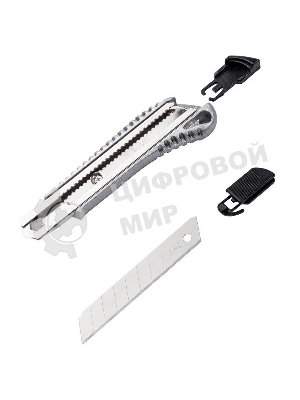 Универсальный нож Deli DL4255 18мм Лезвие SK2. Алюминиевый корпус. Общая длина: 155 мм.