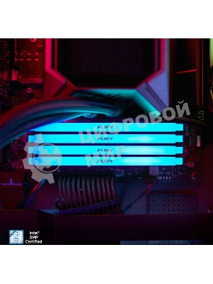 Оперативная память Kingston Fury Beast, DDR4, 16GB (2x8GB), 3600MHz, CL17, DIMM, с радиаторами, RGB, черный