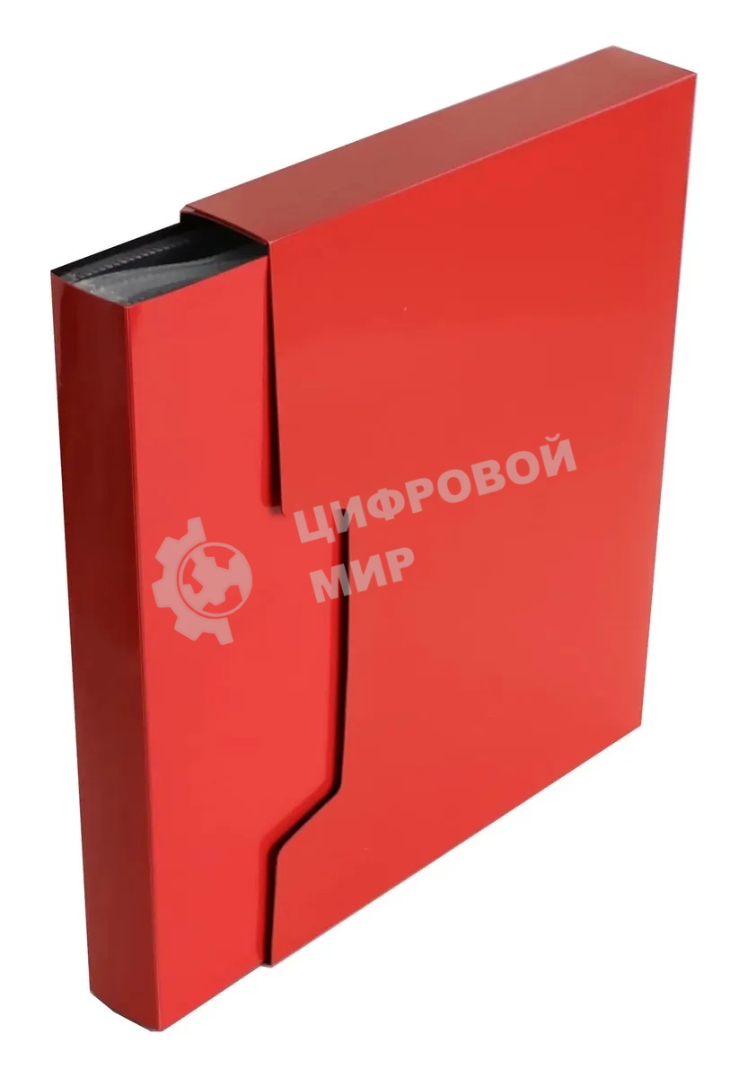 Папка с 80 прозрачными вкладками Бюрократ DeLuxe DLVBOX80RED A4, пластик, 0.7мм, красный в коробе