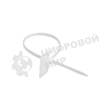 Хомут кабельный IEK UHH61-3-200-100 ХП1 3х200 белый с таб. 25х15 (уп. 100 шт)