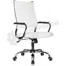 Кресло руководителя Бюрократ CH BALANCE SL Line белый экокожа крестов. металл хром