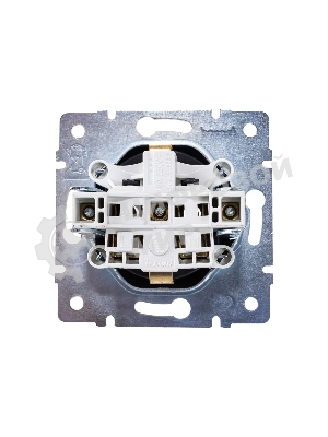 Механизм розетки 1-м СП KARINA термопласт с заземл. черный бархат LEZARD 707-4288-122B