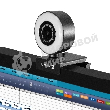 Веб-камера ExeGate eStudio EW-721 2560x1440, 30 кадр/с, USB Type-A, микрофон (2 шт, шумоподавление), автоматическая фокусировка, автоосвещение, универсальное крепление