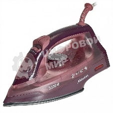 Утюг Аксинья КС-3004 бежево-коричневый, 2200 Вт, 25 г/мин, 120 г/мин, 160 мл