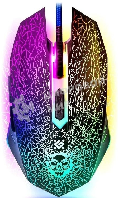 Мышь проводная Defender Shock GM-110L черный, 3200 dpi, USB, кнопки - 6