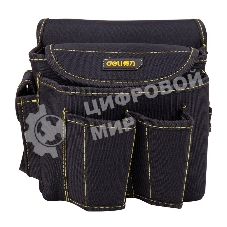 Поясная сумка монтажника Deli DL-P4 220 x 200 x 140мм, 6 карманов, ткань Оксфорд 600D