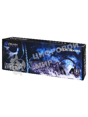 Комплект клавиатура+мышь Oklick HS-HKM100G проводной, USB, 2400 DPI, чёрный