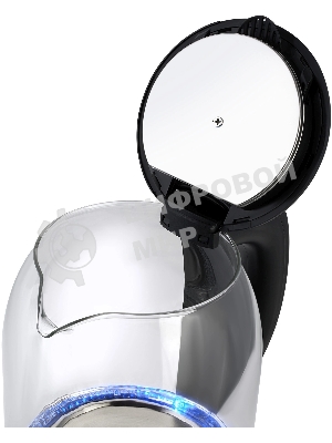 Чайник электрический Starwind SKG1779 1.8 л, 1700 Вт, прозрачный/черный корпус: стекло