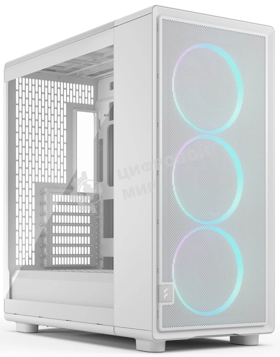 Корпус Fractal Design Epoch XL White TG RGB Clear Tint, Full-Tower, белый, 3 x 140 мм