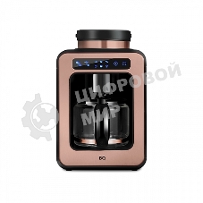 Кофеварка капельная BQ CM7000 Rose Gold-Black со встроенной кофемолкой, исп. кофе - молотый/зерновой, 0.6 л, 600 Вт.