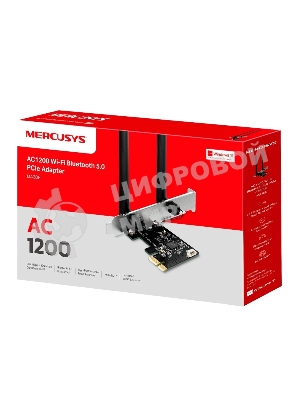 Wi-Fi Bluetooth PCI Адаптер Mercusys AC1200 Dual-Band Wi-Fi Bluetooth PCI Express Adapter