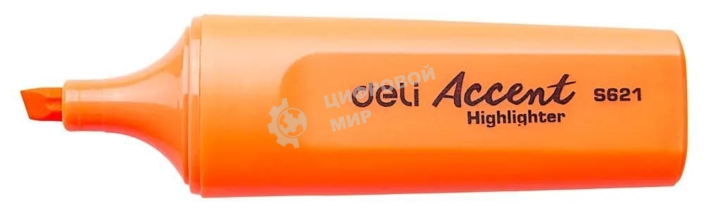 Текстовыделитель Deli Accent ES621ORANG Delight, скошенный пишущий наконечник, 1-5мм, оранжевый