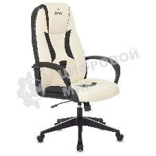 Кресло Бюрократ Zombie 8 белый/черный, экокожа, 120 кг, механизм качания