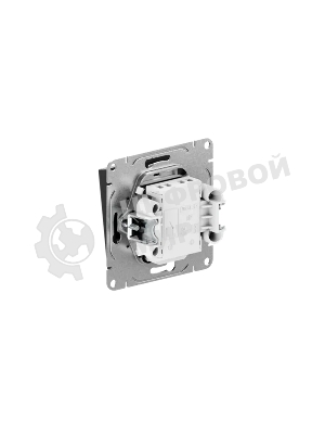 Механизм выключателя EKF UP1-SWB-14 одноклавишный, с подсветкой, черный Эпика