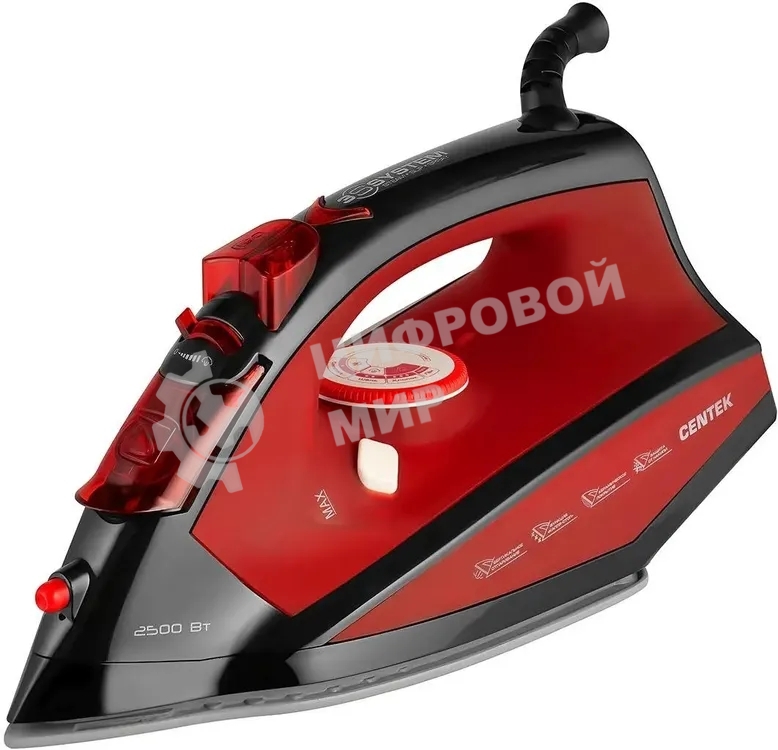 Утюг Centek CT-2355 красный, 2500 Вт, 45 г/мин, 160 г/мин, 270 мл
