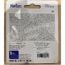 Флешка USB Netac U116 (NT03U116N-064G-20WH), 64Gb, USB 2.0, R/W 70/30, белый